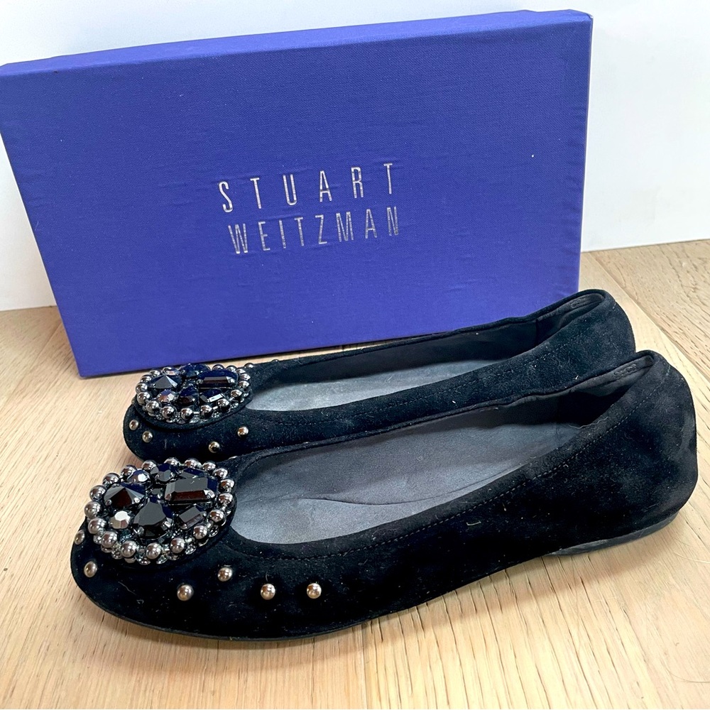 Stuart Weizman Ballet Flats With Beautiful Embell… - image 1